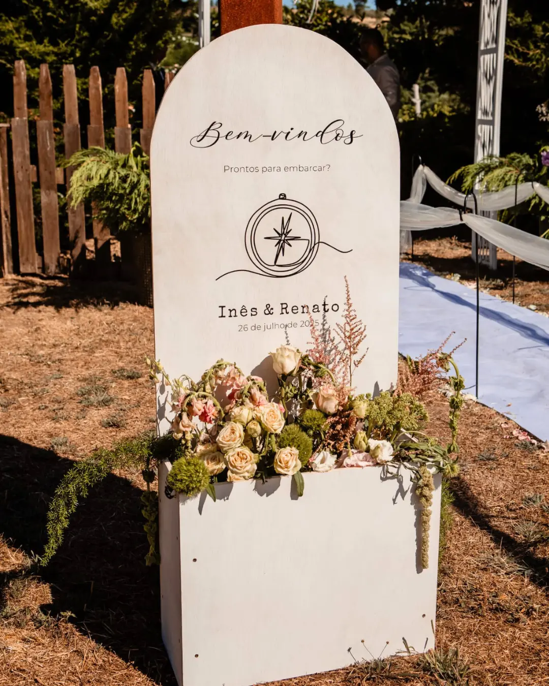 Placa Canteiro "Bem-Vindos"